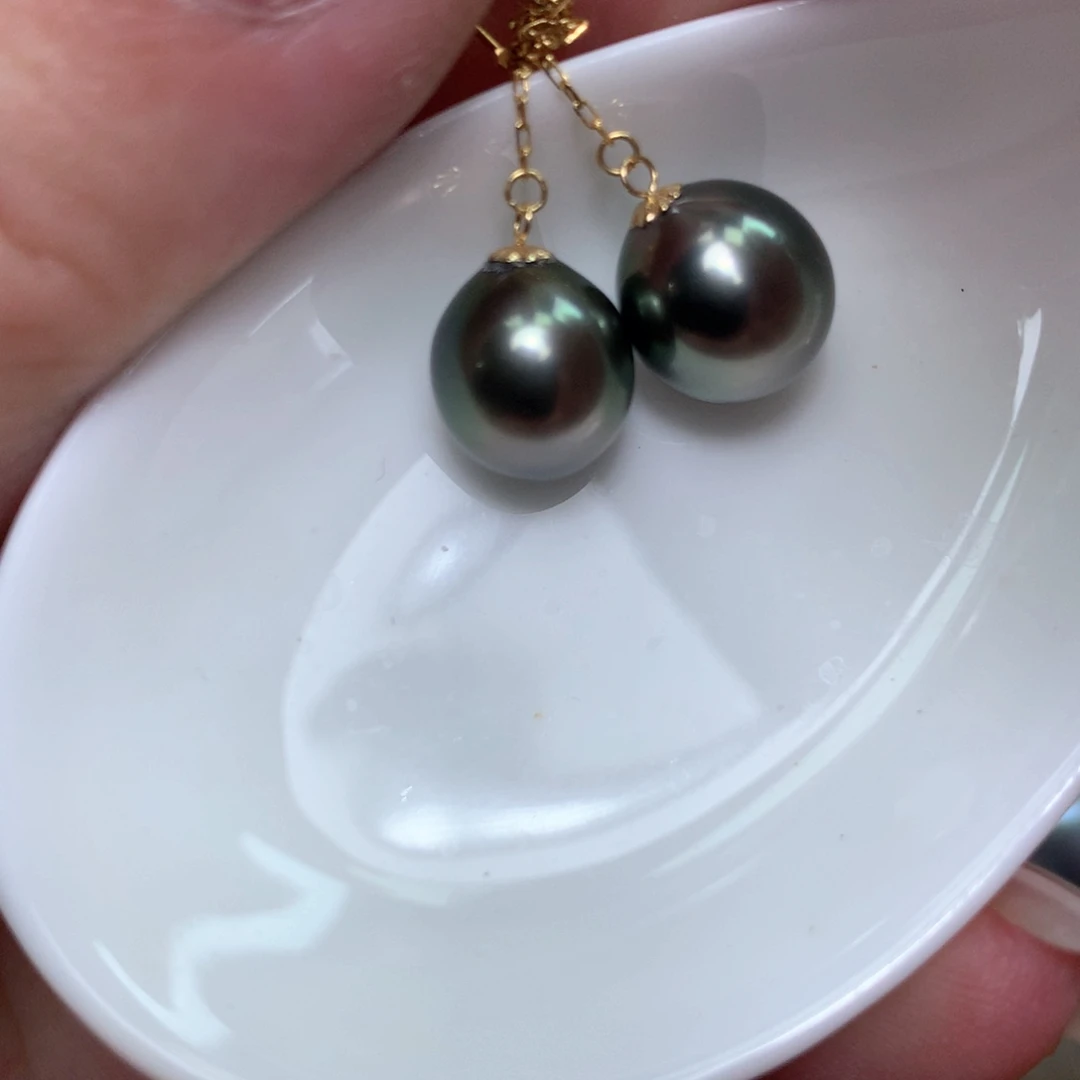 18K金镶嵌耳饰海水珍珠