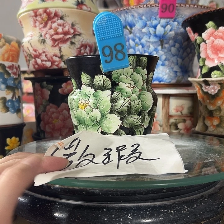 景德镇手绘花盆 满38包邮