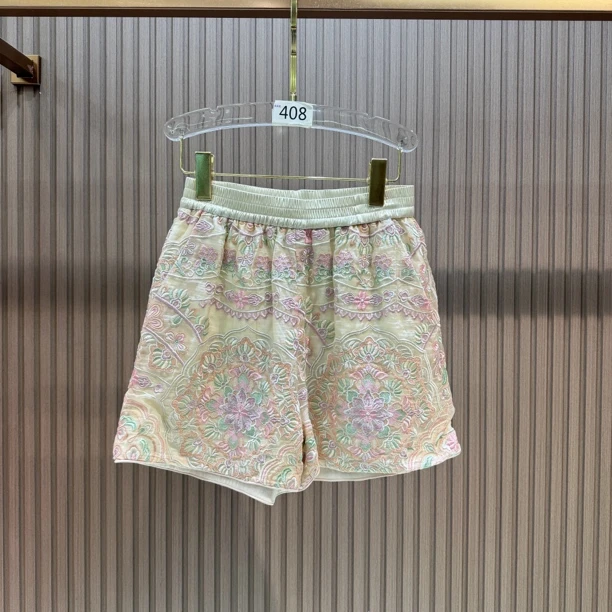 2267 真丝盘花短裤