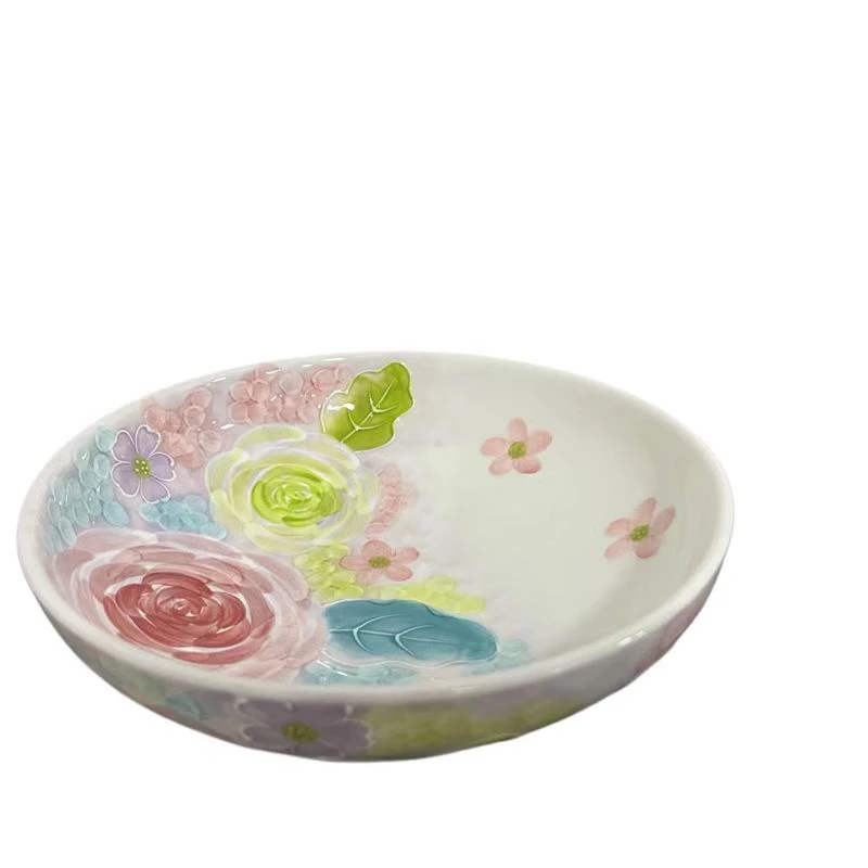 濑户烧 玫瑰蜜语 7寸饭盘