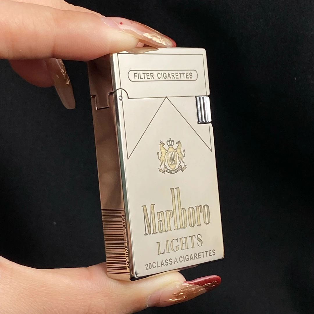 【Y朗声镀铬万宝路纪念款3版】黄铜煤油打火机清脆钢音男士送礼