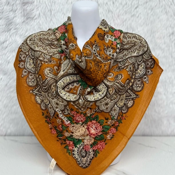 02 oztur 80cmيۇڭ ياغلىق 民族风羊绒头巾复古气质百搭女士方巾