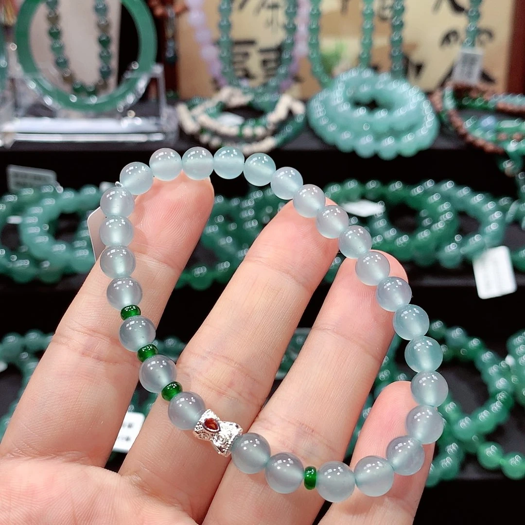 翡翠未镶嵌手链卡7