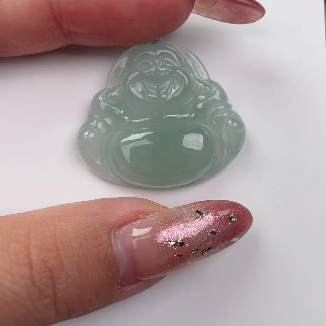翡翠未镶嵌颈饰佛公