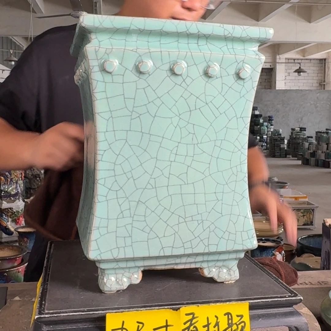。一风堂石湾花盆 小开片 内18*28