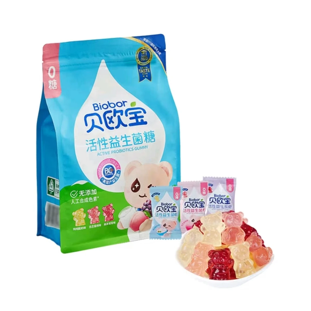 贝欧宝活性益生菌软糖(混合口味)(活菌型)(无糖型)450g好吃又好玩的糖果零食