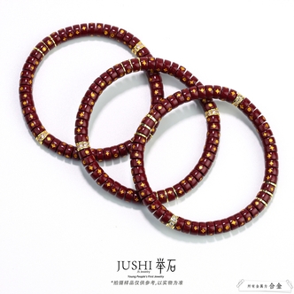 含辰砂工艺品TH1001-A9002-059朱砂合金手串（一
