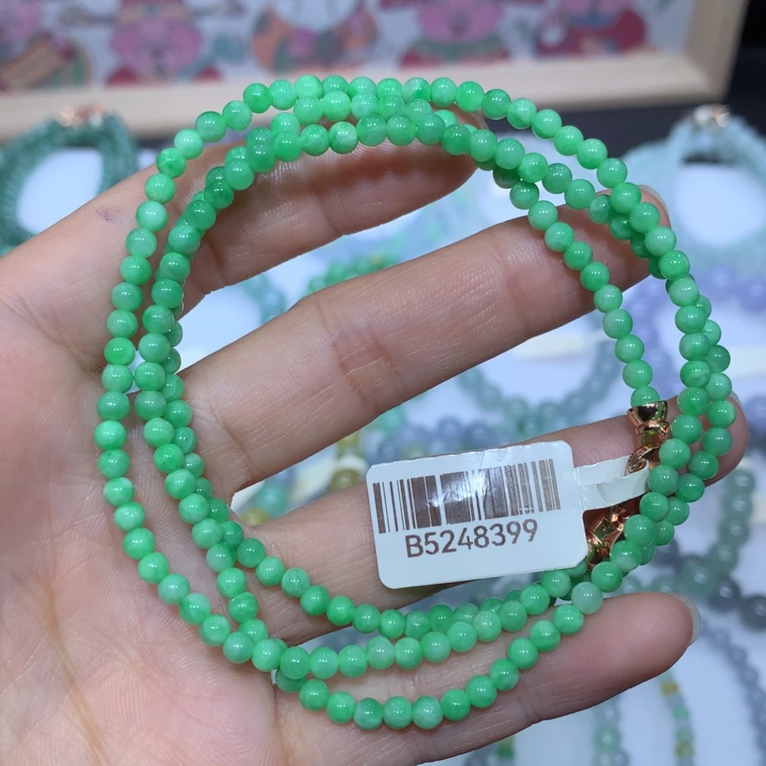 翡翠未镶嵌手链天然