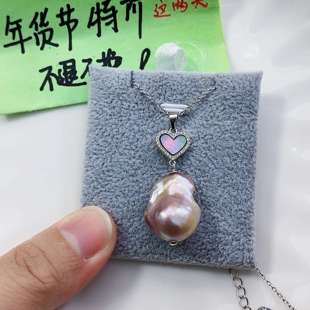 淡水珍珠特价不退换套链银S925镶嵌
