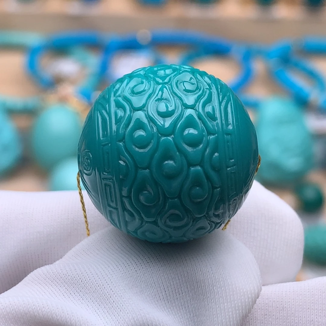 绿松石未镶嵌珠宝奇石21.9mm