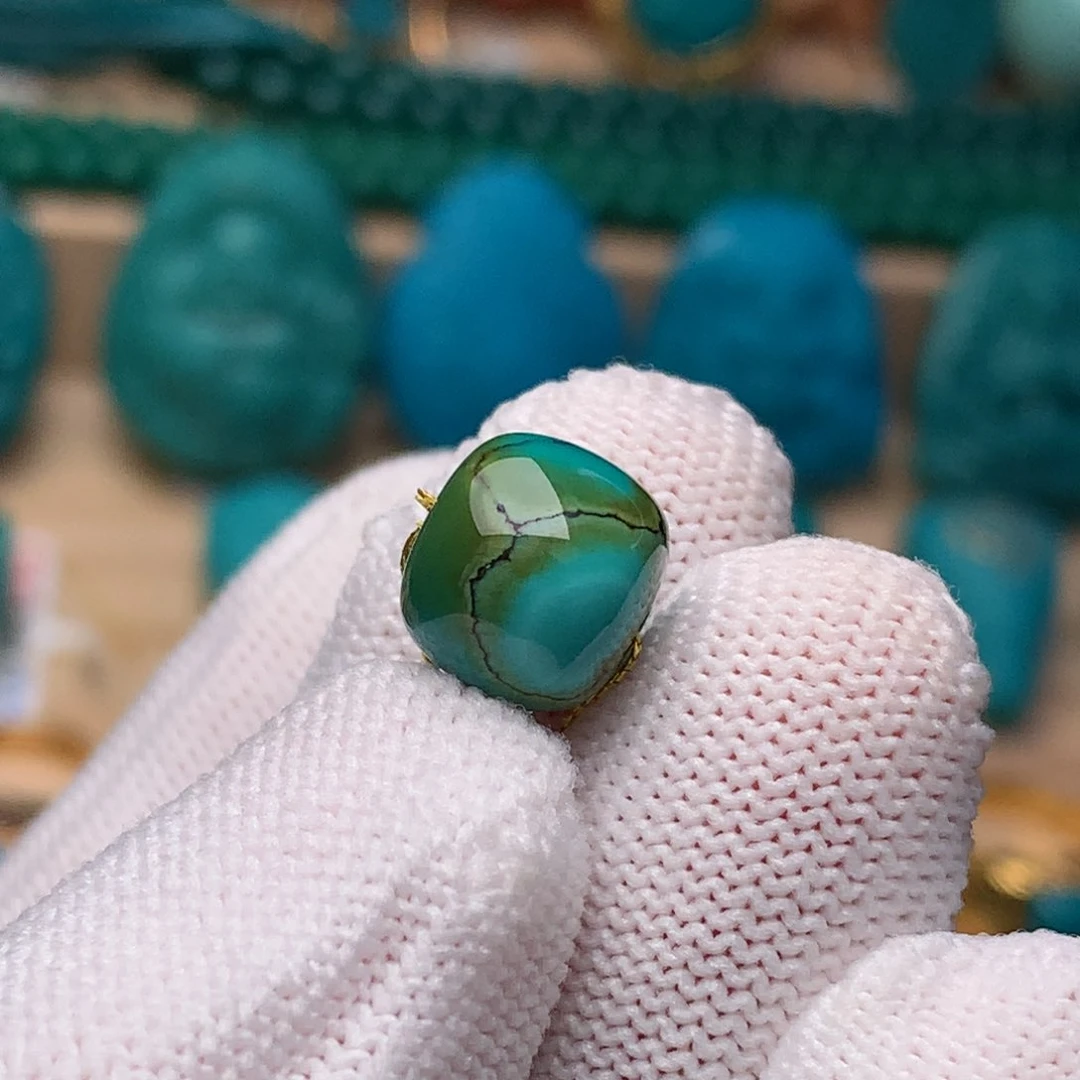 未镶嵌绿松石珠宝奇石10.3mm