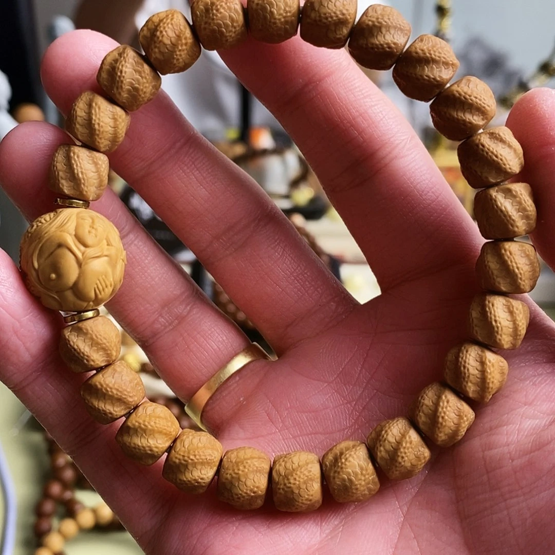 手串猴头核桃灵蛇 一级全品无暇