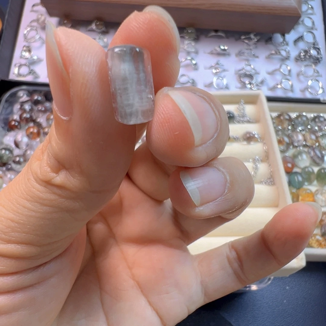 三***火水晶银S925镶嵌手链