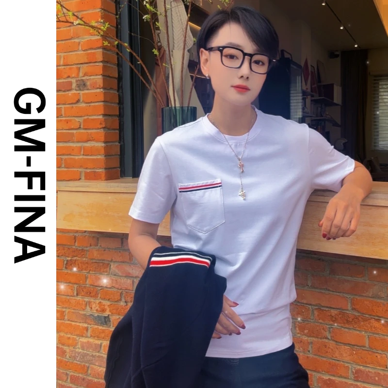 GM-FINA专属男士T恤春夏新品时尚内搭圆领套头短袖41259