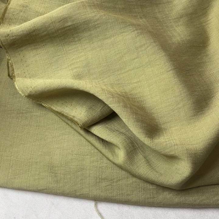 棉混纺秋香绿麻棉5米