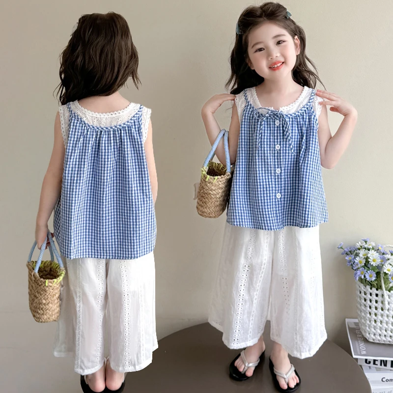 女童夏季套装2025新款儿童洋气时髦两件套小女孩宝宝夏装薄款衣服