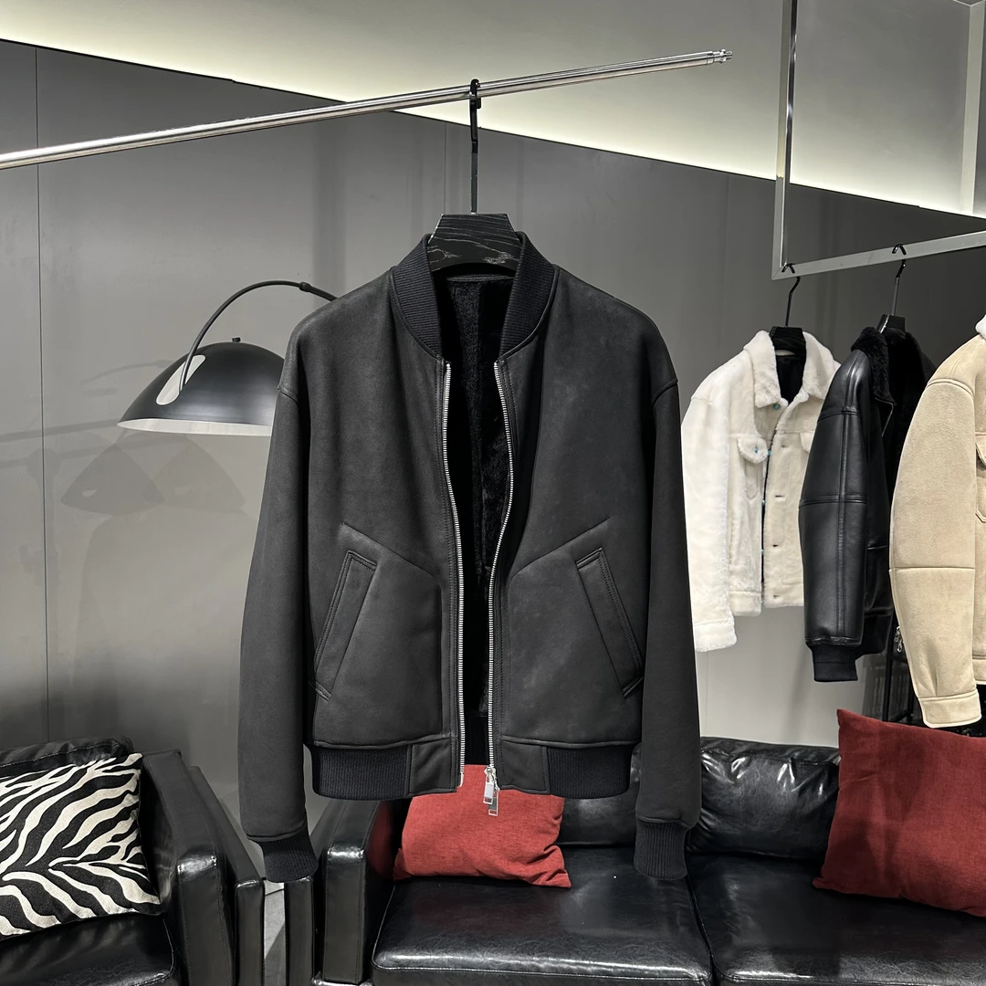 “CD 76000版 暗夜王子”西班牙進口Lacon正绒皮毛一体夹克皮衣外套