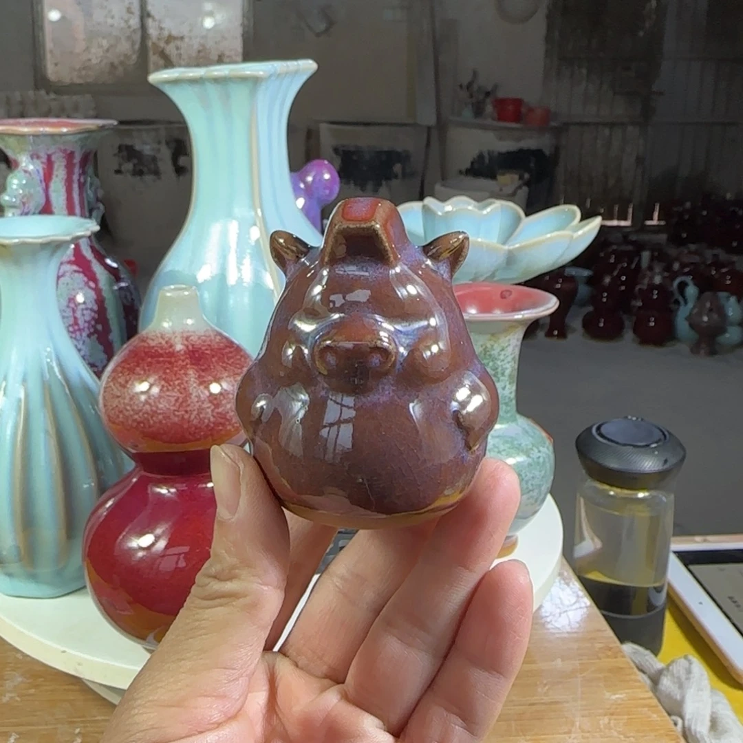 摆件郑家钧瓷摆件微瑕