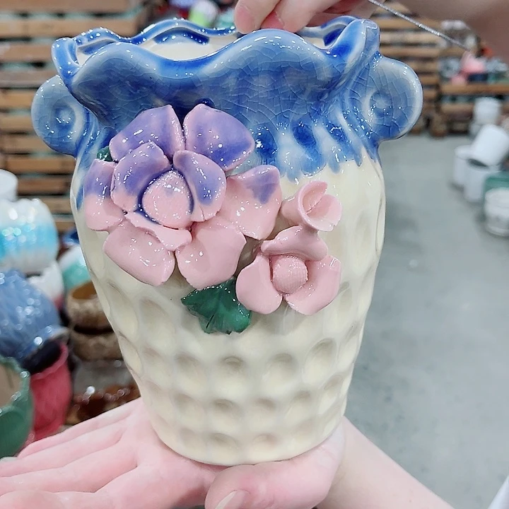 有孔，凑10元包邮陶瓷花盆发货！