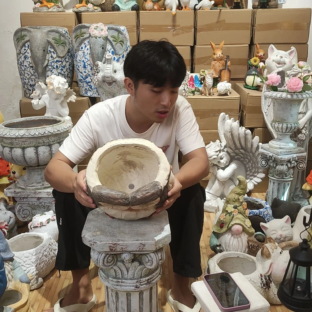 合成树脂猫头鹰花盆