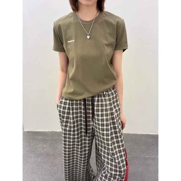 avvenn｜常规型宽松型短袖常规印花T恤直筒春夏夏季套装百搭韩版