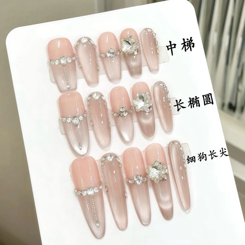 【品牌】美甲【苍山赴雪】高级轻奢纯欲猫眼美甲纯手工穿戴甲可拆卸