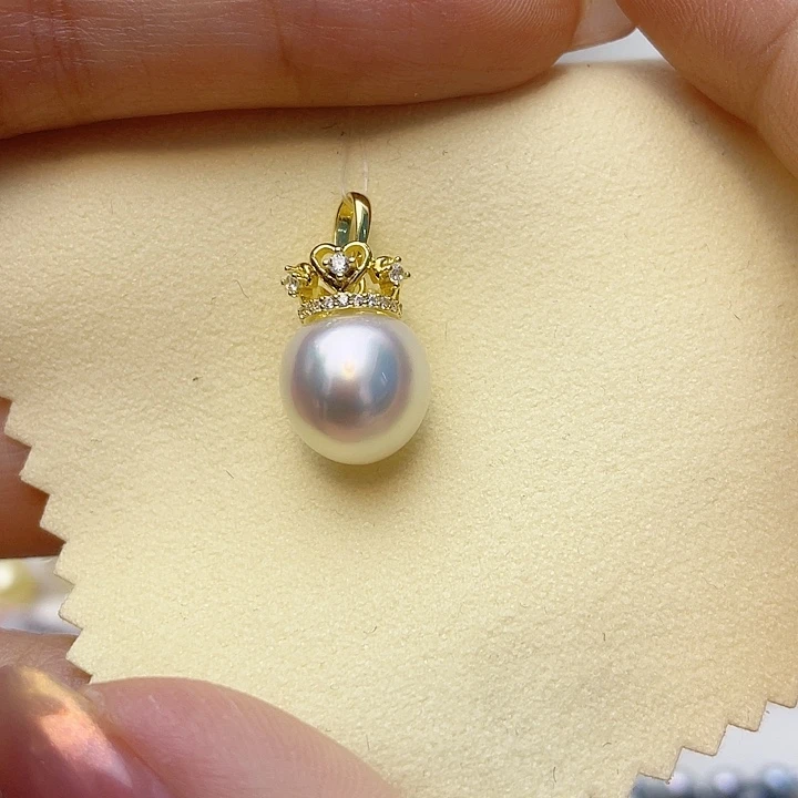 银S925镶嵌颈饰海水珍珠w45