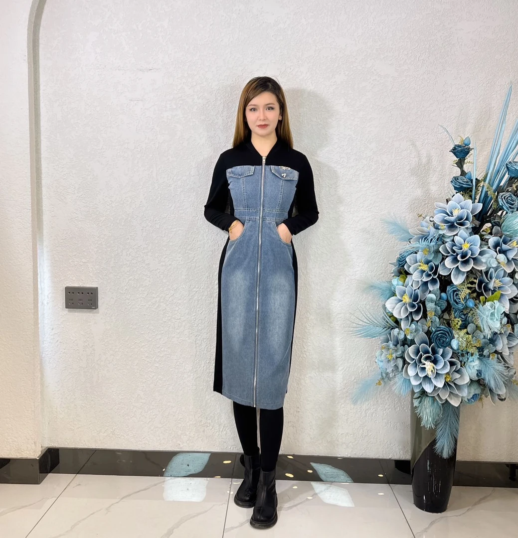 PAHRIM新款牛仔连衣裙9643