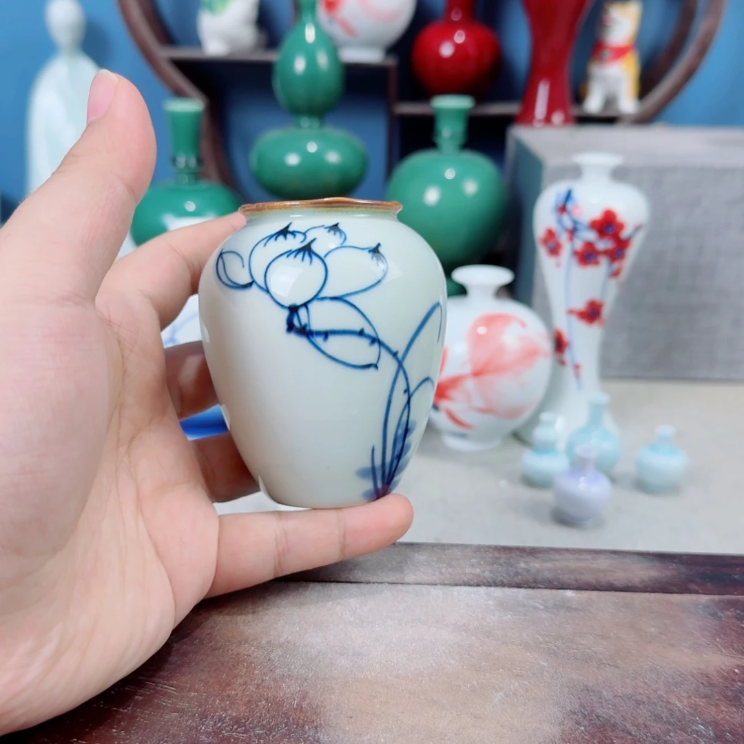 陶瓷手工小花器摆件