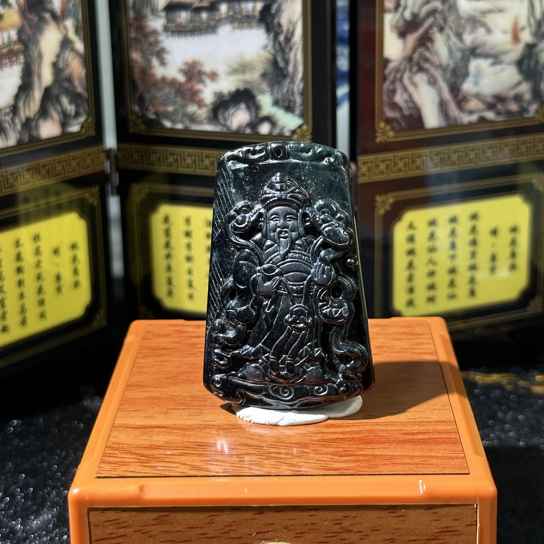 5093-天然墨翠-财神