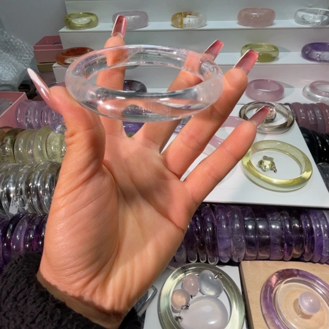 水晶手镯未镶嵌手镯65.6圈口5号