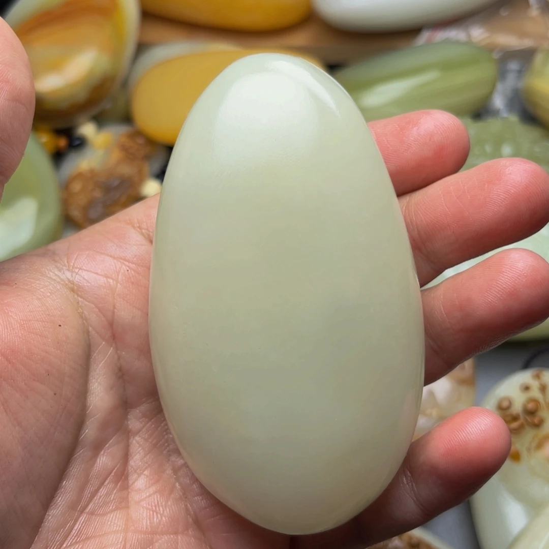 石材方解石手把件