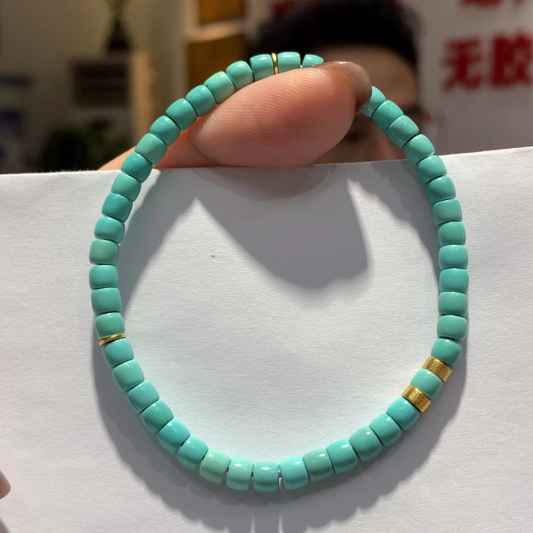 18K金镶嵌绿松石单圈