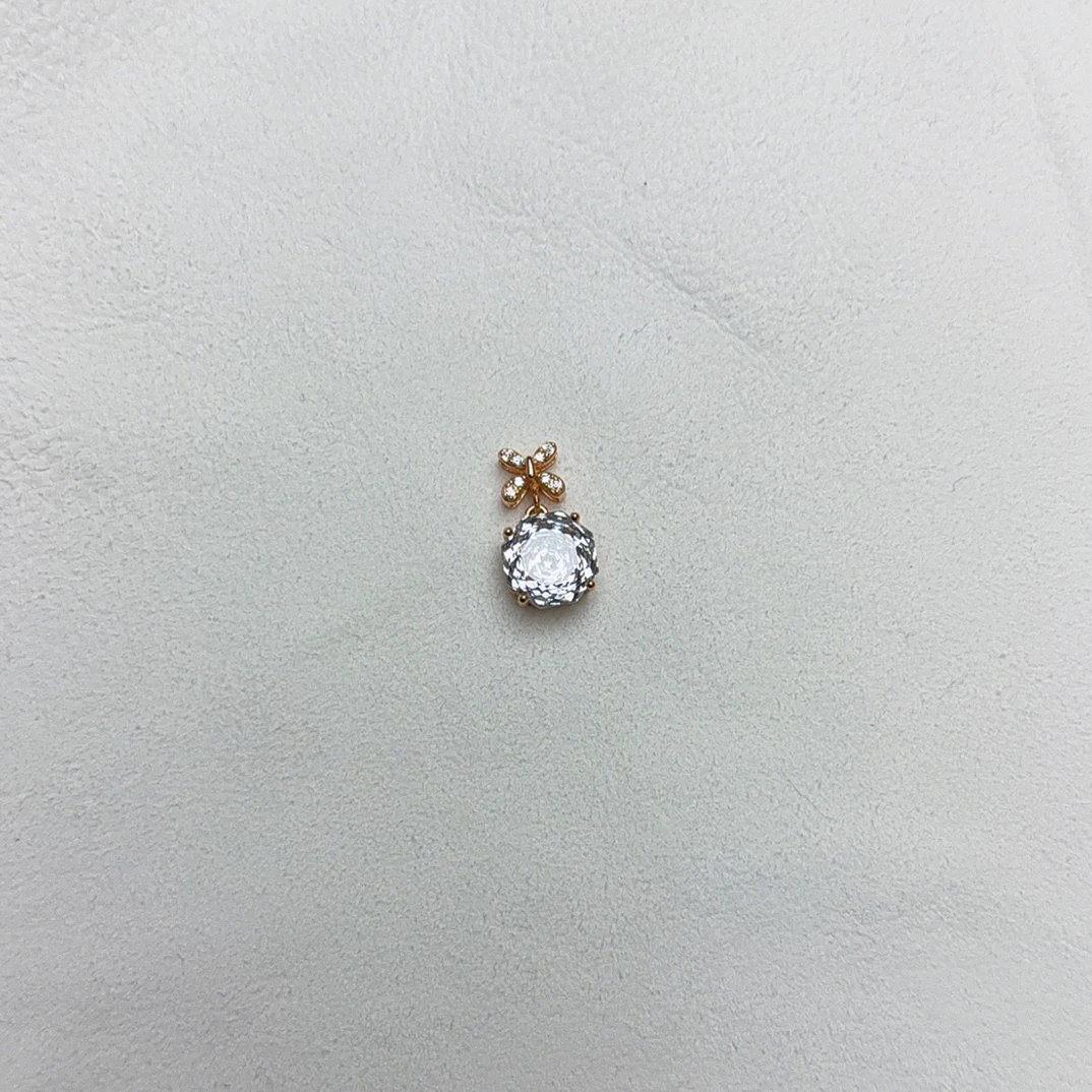[南非甄选】 NFZX 高端定制 LC-702 小香风玫瑰白色吊坠