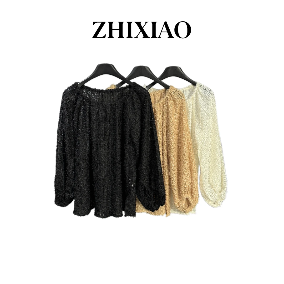 【ZHIXIAO】秋冬新款：网格小衫91187