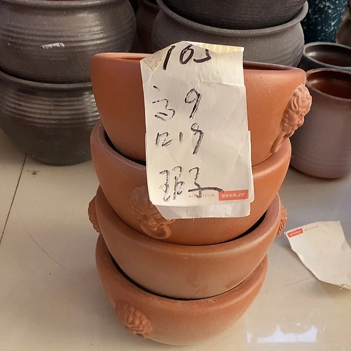 粗陶红陶绿植花盆765