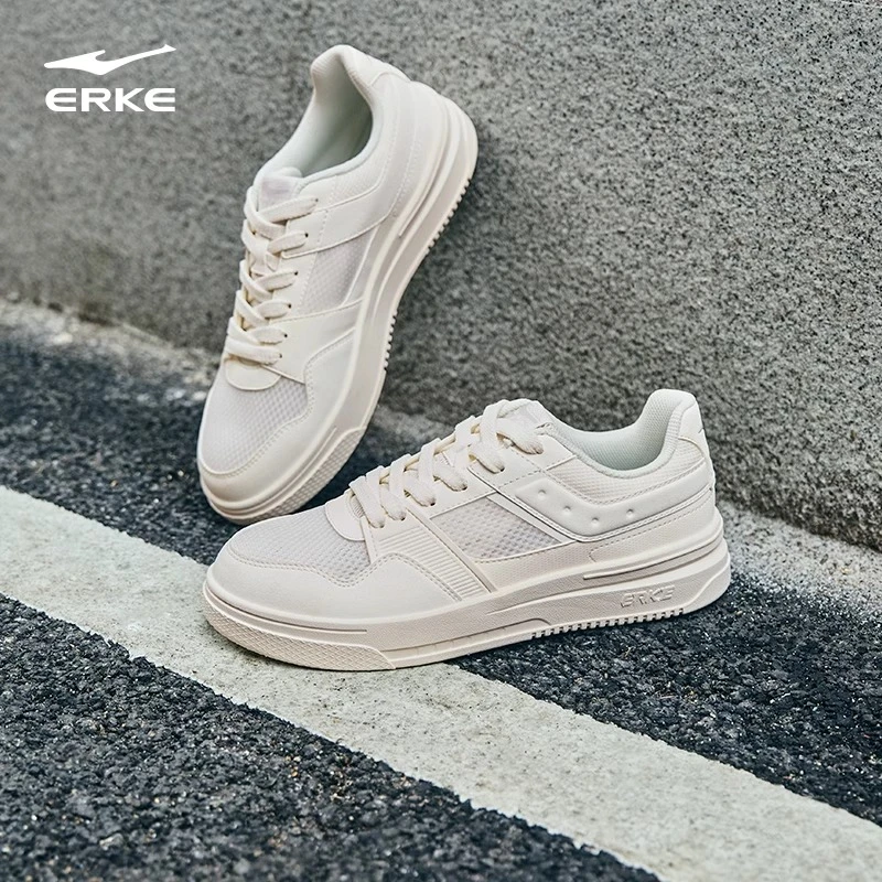 玩酷3鸿星尔克男鞋夏季款网面透气板鞋空军一号厚底运动鞋小白鞋