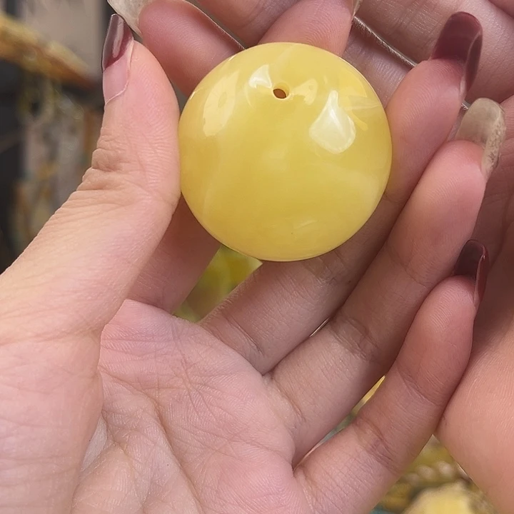 裸石琥珀未镶嵌公主扣9.8g