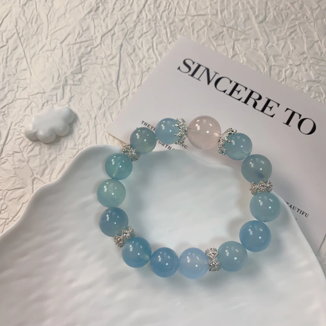 （拍3单）【海蓝凝粉】简约送礼女款时尚手串原创设计ZDYSJ00543