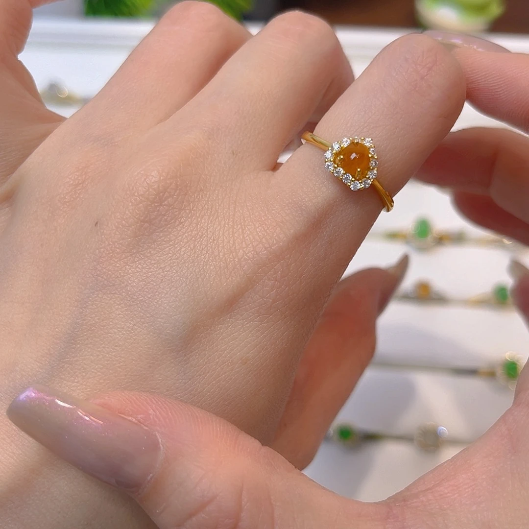 翡翠戒指银S925镶嵌我