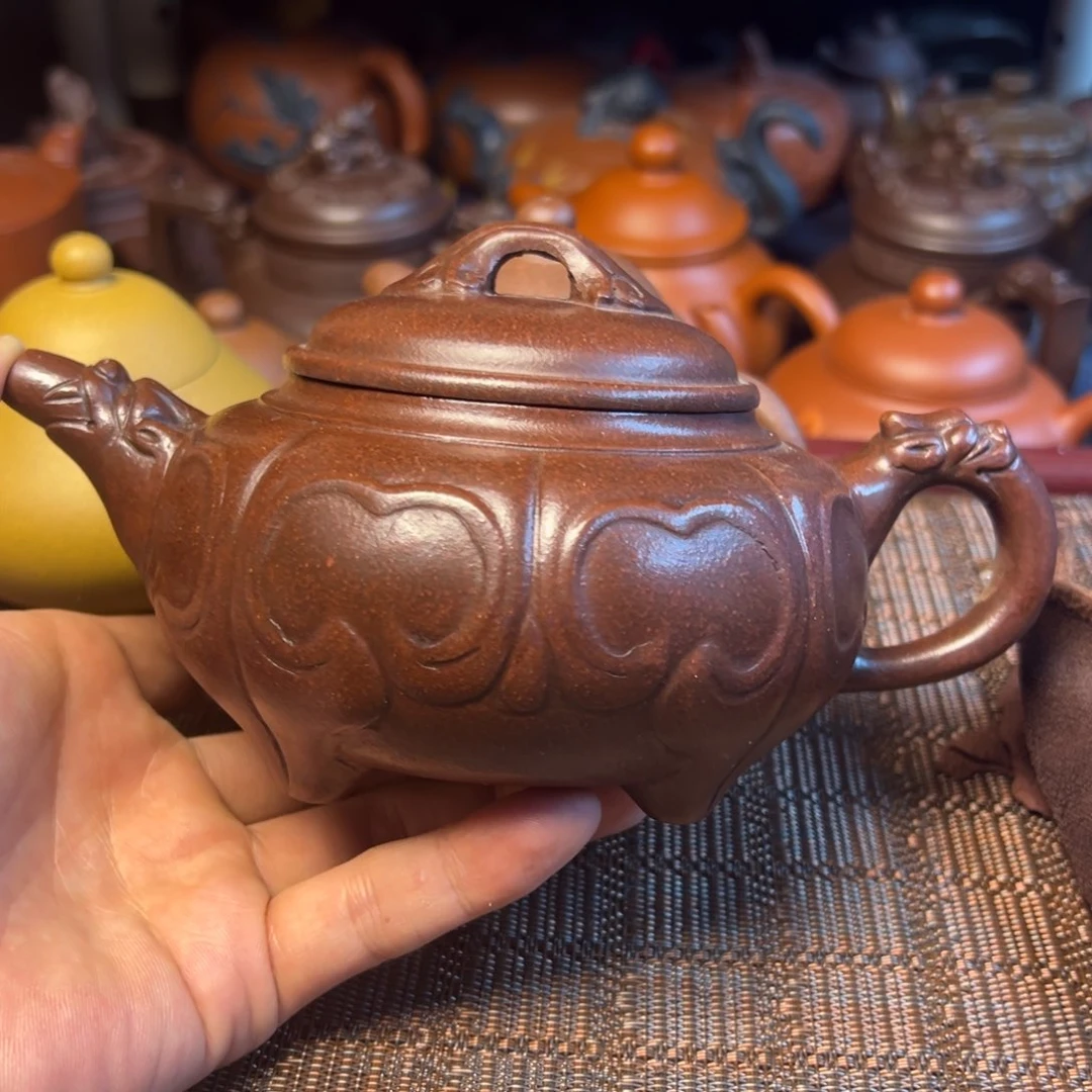 茶壶紫砂宜兴原矿紫砂壶450毫升容量