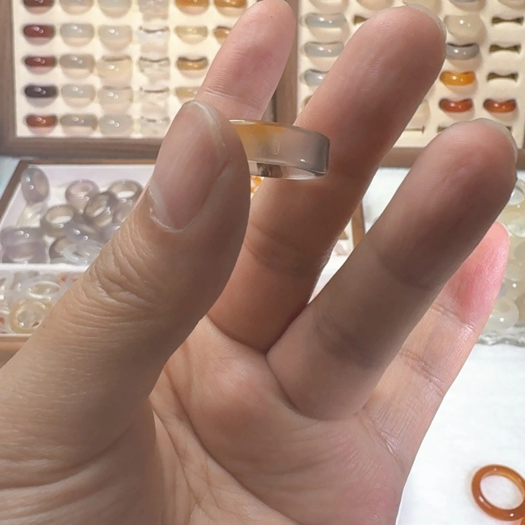 未镶嵌戒指玛瑙/玉髓小*鋆635直切港13