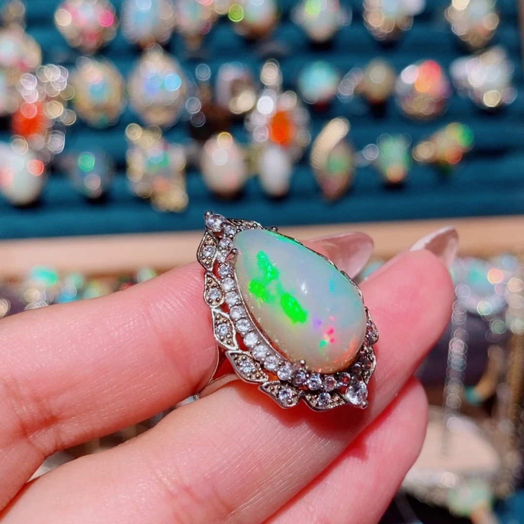 欧泊银S925镶嵌戒指