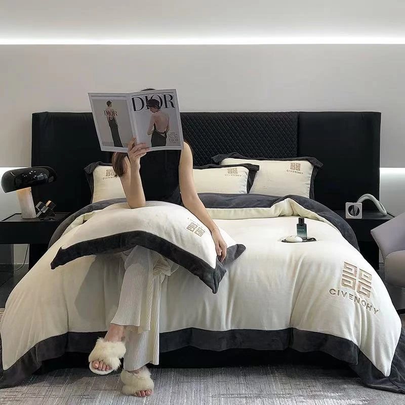 【唯爱】200*230cm轻奢柔软丝滑加厚透气高克重牛奶绒四件套