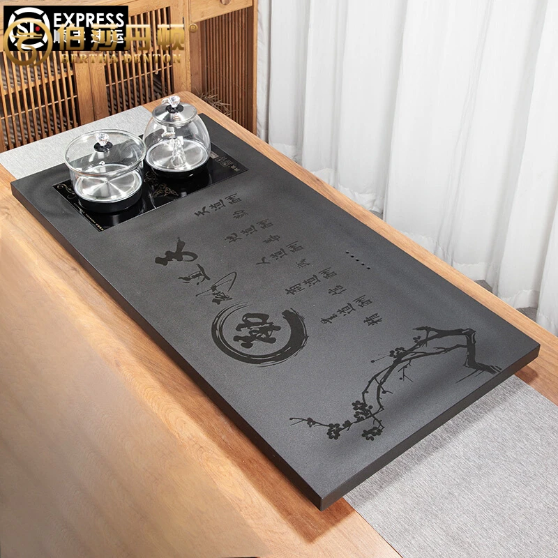 BERTHADENTON/伯莎丹顿茶道乌金石茶盘家用电器底部上水一体茶台