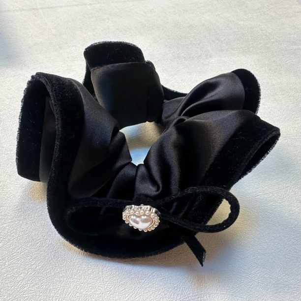 韩系珍珠百搭休闲风原创设计大肠发圈小众头饰