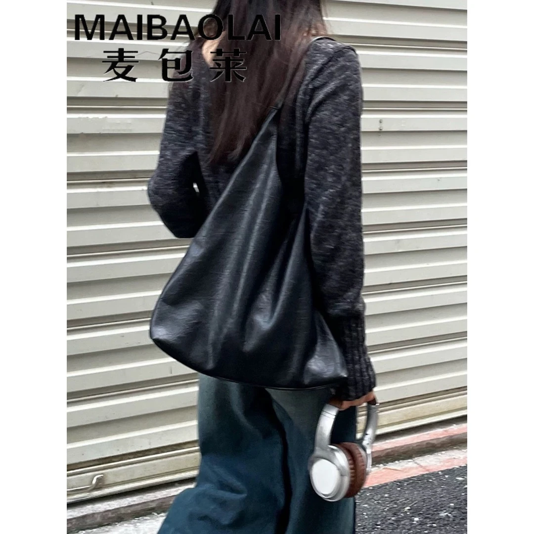 小众设计2025新款高级感大容量托特包通勤软皮单肩包气质百搭包包