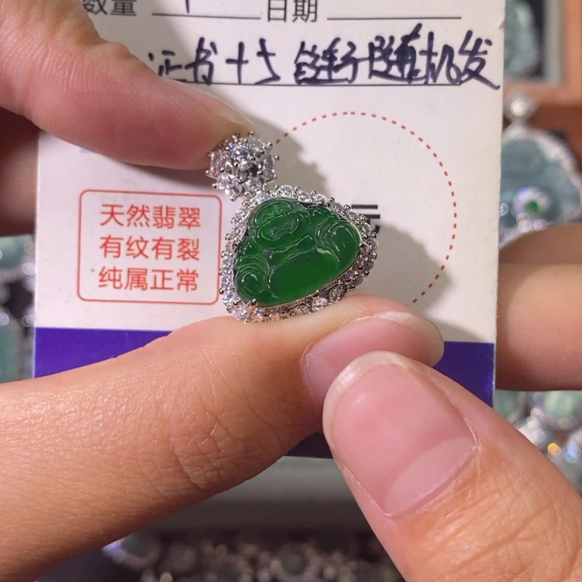 【闪购商品】翡翠未镶嵌颈饰天然