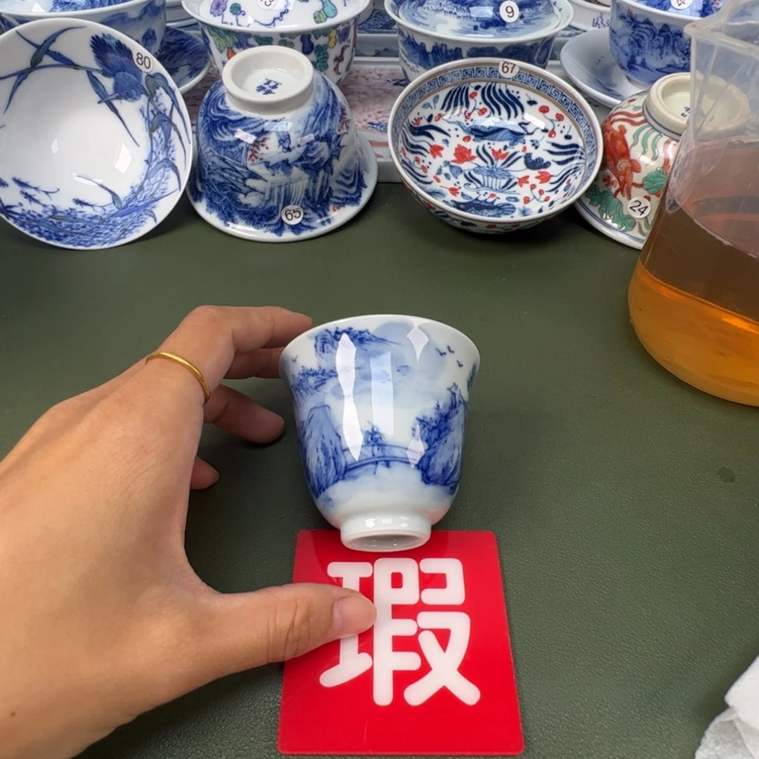 陶瓷景德镇纯手工纯手绘茶具木木87变形