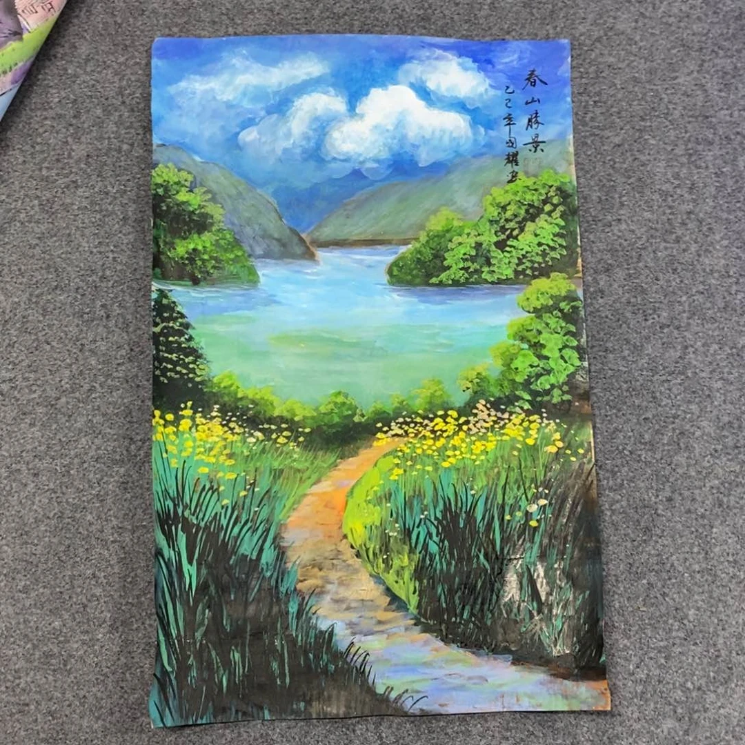 国画王*唯尺寸四尺开三手绘油画画画